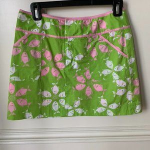 Lilly Pulitzer Skort Retro Fish Pattern 2